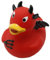 Lilalu 8 x 8 cm / 50 g Sammler und Baby Teufel Drake Gummiente Badespielzeug