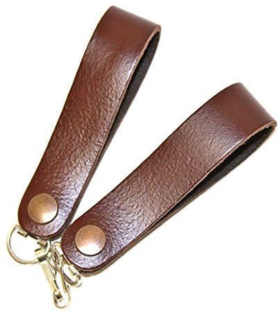 Plain Brown Leather Sporran Suspenders - Lose the Chain