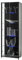 Vitrine / Sammlervitrine in schwarz Dekor mit 4 Einlegeböden und LED Clips
