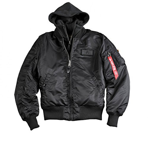 Alpha Industries Herren MA-1 D-Tec SE Bomberjacke, Black/Black, S