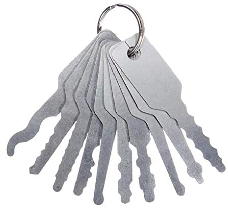 10 pcs, Jiggler lock picks for double sided lock fasteners selection tool