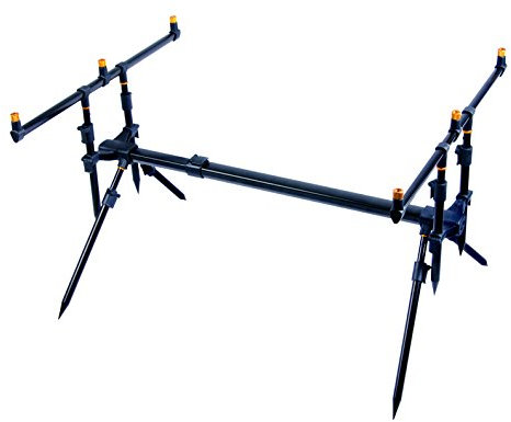 ROD POD Rutenauflage auf 120cm teleskopierbar für 3 Ruten und Transporttasche