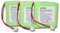 vhbw 3X Akku kompatibel mit Medion MD81877, MD82877, MD82772, MD82711 schnurlos Festnetz Telefon (600 mAh, 2,4 V, NiMH)