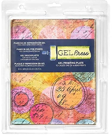 Gel Press Monoprinting Print Plate - 8” X 10” (20.3 X 25.4 cm) Gel Plate - Printmaking Supplies - Reusable Gel Printing Plate for Press Art for Card Making, Scrapbooking, Journaling, Arts & Crafts