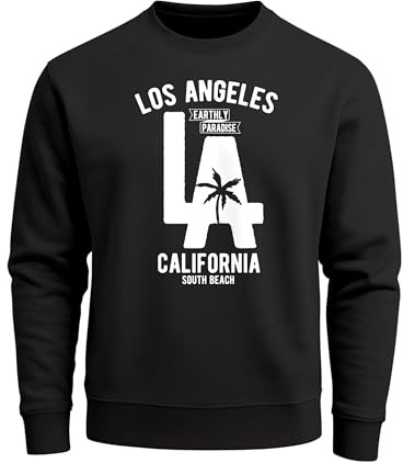 Neverless Sweatshirt Herren Los Angeles California LA Palme Rundhals-Pullover