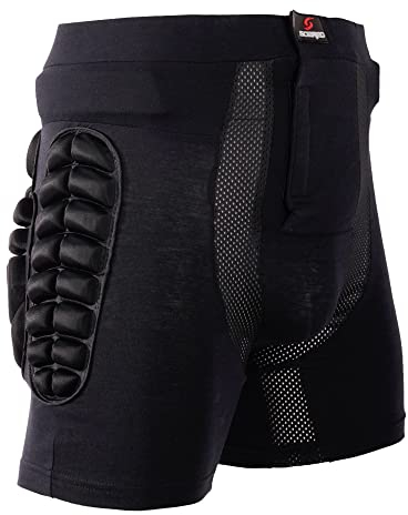 HYSENM Schutzhosen Kinder Snowboard Shorts Herren Damen Protektorhose 3D Gepolstert Schutz Gear Schutzausrüstung Schutzkleidung Hüfte für Ski Skifahren Radfahren Skating