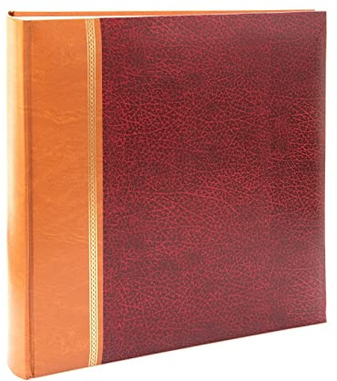 Kenro Grace Classic Photo Album for 200 Photos 6x4 / 10x15cm Red Faux Leather Slip-In Pages and Memo Space - KD101RD