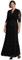 Kiyonna Damen Abendkleid in Übergröße mit Sirenen-Spitze, Onyx, 0X
