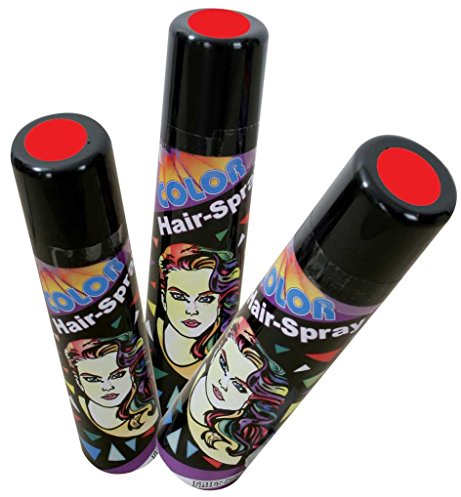 Haarspray Color für Fasching und Karneval, Diverse Farben, 100ml höchste Ergiebigkeit (rot)
