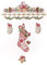 Fensterbild Windspiel Nikolausstiefel farbig 28 x 40 cm aus Plauener Spitze Fensterdeko Fensterschmuck Bilder Handarbeit Deko Fenster