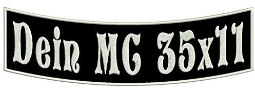 Wunschtextaufnäher unterer Bogen B1 (1-zeilig) - viele Farben und Größen (35x11)