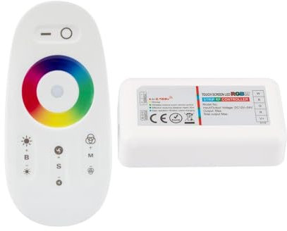 LEDKIA LIGHTING Controlador Regulador Táctil Tira LED RGB 12/24V DC con Mando RF