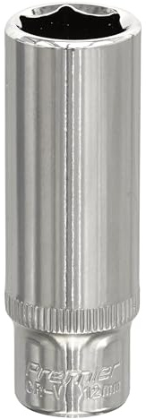 Sealey Sp1412D Walldrive Socket 12Mm Deep 1/4Sq Drive Fully Polished