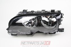Scheinwerfer FF/H7-H7 links schwarz BMW E46 Coupe Cabriolet 99-01