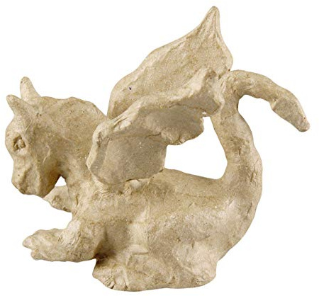 Décopatch AP135O Träger XS aus Pappmaché, mini Drache, 12 x 6,3 x 10,2 cm, zum Verzieren