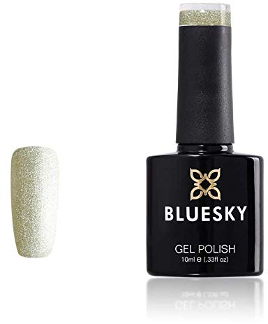 Bluesky Gel Nail Polish, Crystal Iced Silver, Sj29, Long Lasting, Chip Resistant, 10 ml (Requires Curing Under UV LED Lamp)