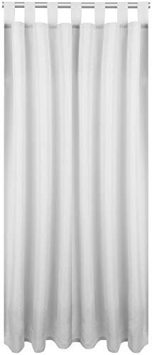 Bestlivings Blickdichte (Grau) Gardine mit Schlaufen in 140x175 cm (BxL), Vorhang Dekoschal als Sichtschutz