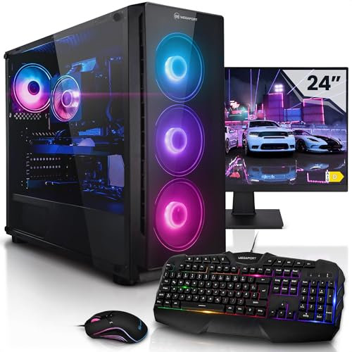 Aurum Méga Pack Newcomer PC Gamer Fixe Complet AMD Ryzen 5 5600G • Ecran LED 24 • AMD Radeon Vega 7 intégrée • 16Go DDR4 • 1TB M.2 SSD • Windows 11 • Claviers de Jeu et Souris