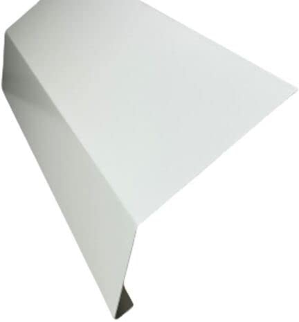 Traufblech 2 m lang Aluminium 0,8 mm (klein, weiß Ral 9010)