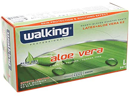 Guanti In Lattice Aloe Vera Confezione Da 100 Pz. L