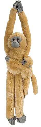 Wild Republic 14479 15262 - Plüschtier - Hanging Monkey - Langur, Mama mit Baby, 51 cm
