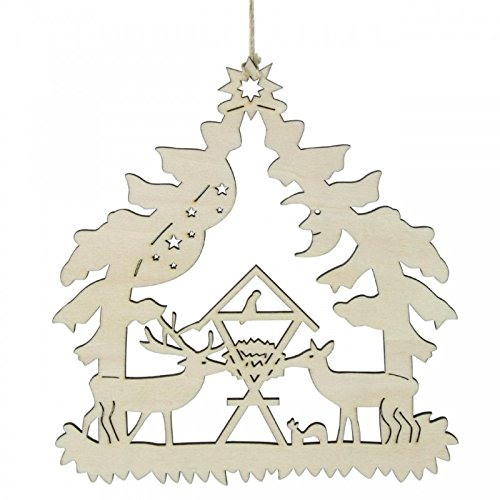Winterliches-Weihnachtliches Fensterbild aus Holz gesägt, Rehe