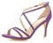 Ajvani Womens Ladies mid high Heel Strappy Crossover Wedding Sandals Shoes, 5 UK, Purple Suede