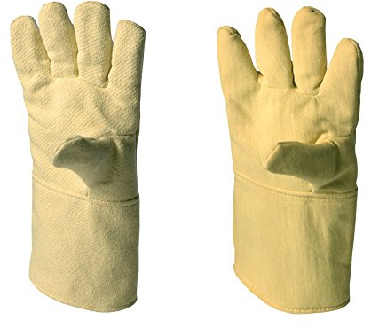 neoLab 8-4007 3-Finger-Hitzeschutzhandschuhe, Aramid, bis 350 Grad C, 40 cm lang, Paar