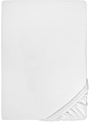 biberna Jersey-Elastic-Topper-Spannbetttuch 0077641 weiß 1x 90x190 cm - 100x220 cm