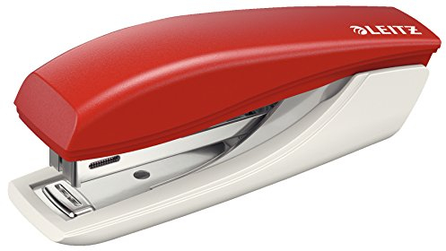 Leitz Mini-Heftgerät, Für 10 Blatt, Ergonomische Form, Rot, NeXXt-Serie, 55170025