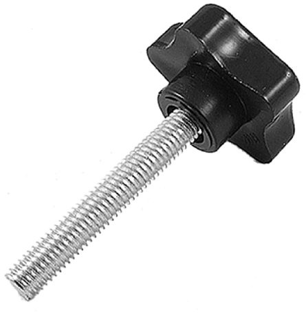 Uxcell M8 x 50mm Thread Replacement Star Hand Knob Tightening Screw Black Silver Tone