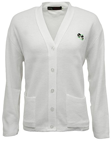 G5 APPAREL Bowls Lawn Bowling White Pocket Cardigan with Bowls Logo