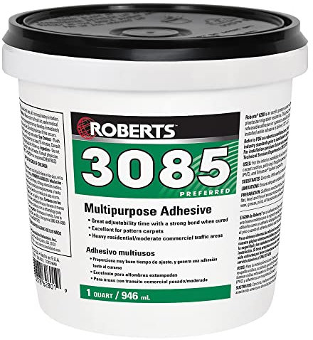 Roberts 3085-0 Multipurpose Carpet and Felt Back Vinyl Adhesive, 1 Quart