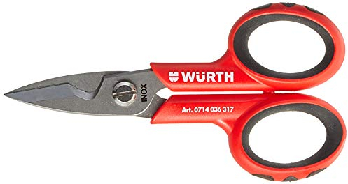 Forbici inox con tacca spelafili - WURTH 0714036317