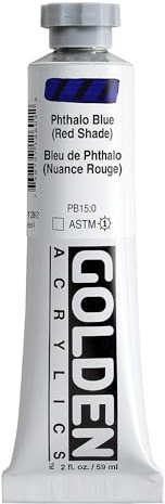 Pro-Art Golden Heavy Body Acrylic Paint 2 oz-Phthalo Blue-Red Shade