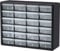 Akro-Mils 10124 Plastic Parts Storage Hardware and Craft Cabinet, Black (1-Pack), (20 W x 6 D x 16-Inch H)