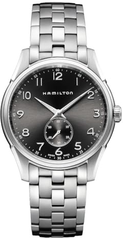 Hamilton HerrenArmbanduhr Analog Quarz Edelstahl H38411183 | Swiss Made, graues Zifferblatt, Analoguhr, wasserdicht 50 m, Saphirglas, Edelstahlarmband, Edelstahlgehäuse
