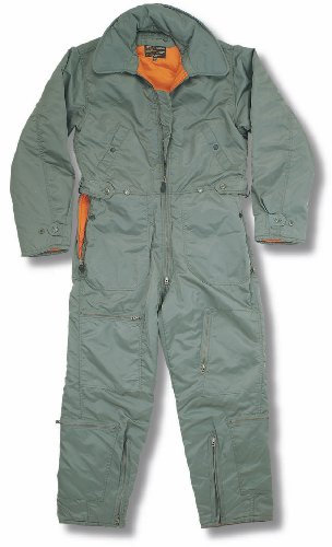 USA Style Heavy Duty Flight Suit / Boiler Suit. (38 Chest, Olive)