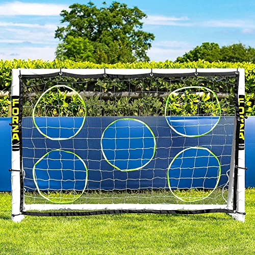 FORZA PVC Football Goal With Pro Target Sheet [6ftx 4ft] | Kids Training Equipment - Garden & Target Sheet | Premium PVC Locking - Weatherproof Design