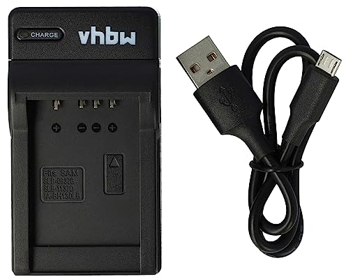 vhbw Chargeur USB Compatible avec Samsung SLB-0837B, IA-BH130LB caméra caméscope Action-cam + témoin de Charge 4,2 V