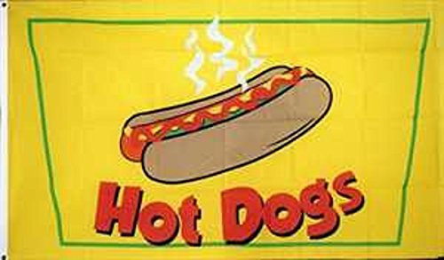 U24 Flagge Fahne Hot Dogs Imbiss 90 x 150 cm