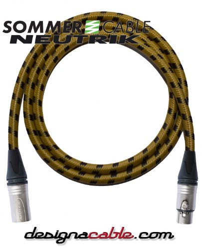 Designcable 5m Sommer Vintage CS Microphone Lead Neutrik XLR to XLR - Silver