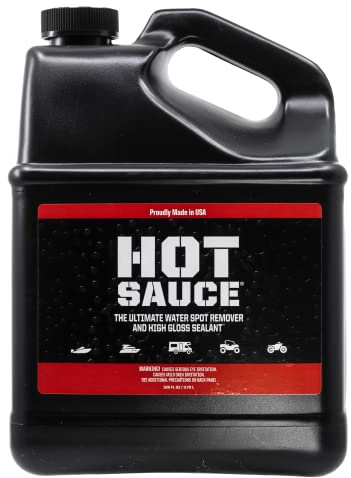 Bling Sauce Hot Sauce Hard Water Spot Remover with Wax Sealants, 1 Gallon