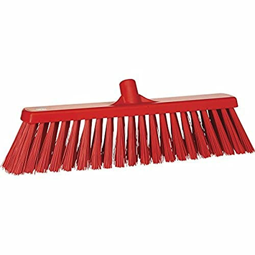 Vikan 29204 Heavy Duty Block Sweep Floor Broom Head, PET Bristle Polypropylene, 20-1/2, Red