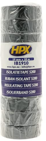 HPX IB1910 Isolierband PVC 5200 schwarz 19 mm x 10 m