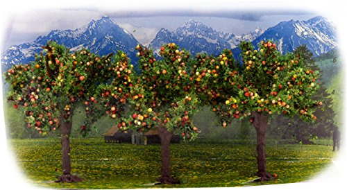 Noch 25513 4.5 cm High Apple Trees Landscape Modelling (3-Piece)