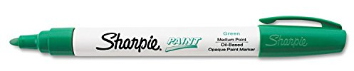 SHARPIE Dymo Marker Medium Point Green Permanent Oil Paint Marker - Permanent Markers (Green, Multicoloured, Plastic, Medium)