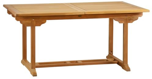Kai Wiechmann Gartentisch Teak ausziehbar Tisch Garten Terrasse Massivholz Ausziehtisch 120 x 75 cm Premium wetterfest