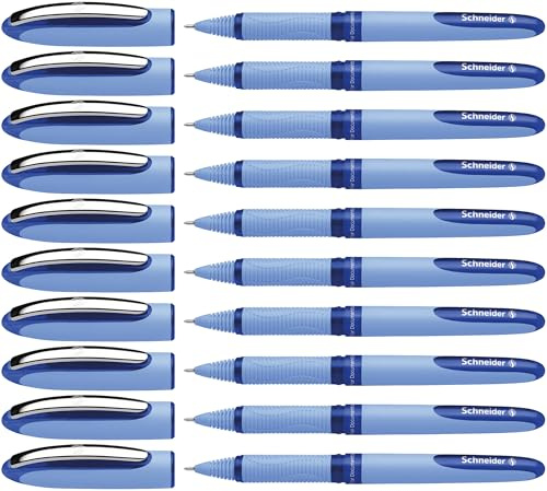Schneider ONE Hybrid N Rollerball Pen, 0.3mm, Blue, Box of 10 (183403)