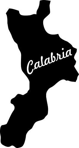 Werbetechnik Sotirios Papoutsis 2X Auto Aufkleber Car Sticker Kalabrien Italien Region (ca 11 cm) (schwarz)